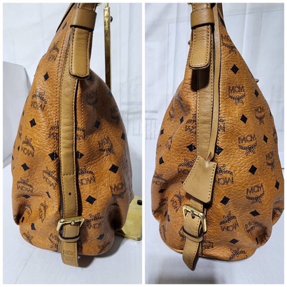Authentic MCM Visetos Shoulder Bag Brown - Picture 10 of 15
